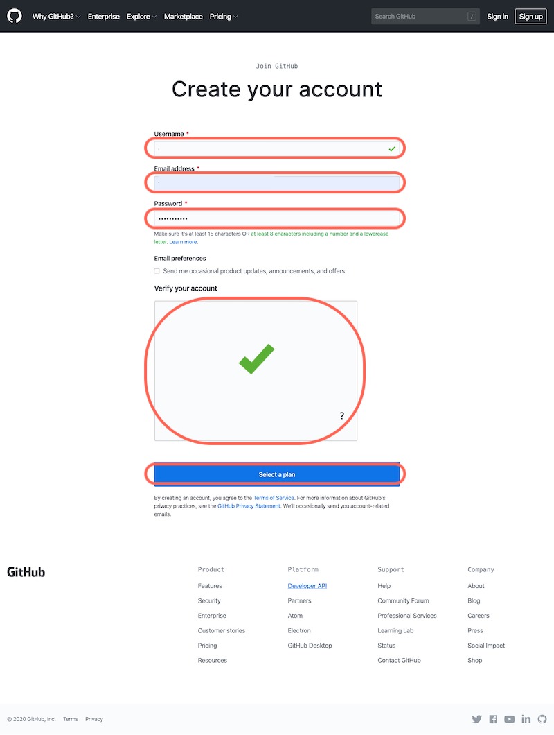 GitHub新規登録