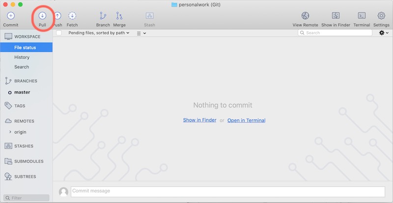 Sourcetreeからプル